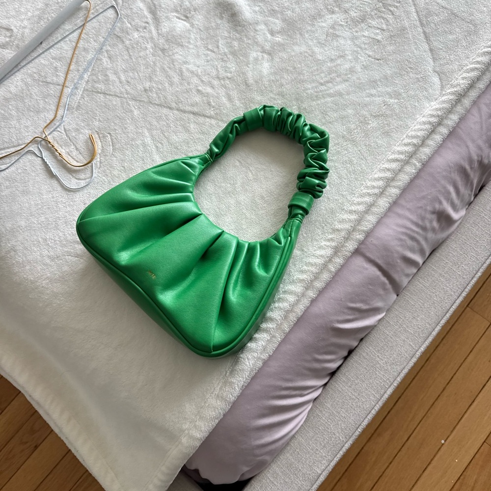 JW PEI Vibrant Green Mini Bag with Ruched Handle